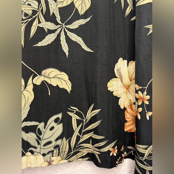 Tommy Bahama Mens Tropical tropical print silk button down shirt size XL - Picture 12 of 14